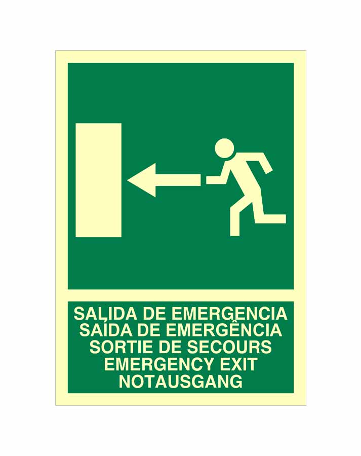 Señal / Cartel Uso exclusivo salida emergencia. Clase B